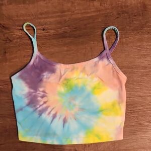 Forever 21 Colorful Tie-Dye Crop Cami Tank Top